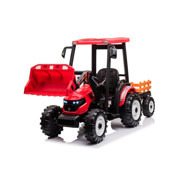 キッズ電動乗用トラクター 24V トレーラー付き |電池式農場のおもちゃの車