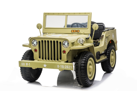 Jeep Willy per bambini con telecomando da 24 V, auto da corsa a tre posti 